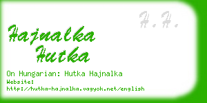 hajnalka hutka business card